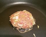 A picture of step 2 of 1st go homemade burger.