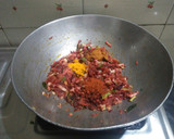 A picture of step 4 of Mysore masala dosa (Street style).