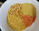 A picture of step 1 of Lentils Chicken curry.