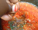 A picture of step 8 of Palm kernel sauce.