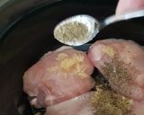 A picture of step 3 of My Slow cooked chicken Breasts and Button Mushrooms,😀.