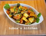 A picture of step 3 of Easy Paneer and VegetableCurry:.