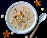 A picture of step 6 of Makhana kheer.