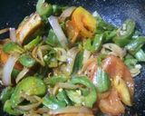A picture of step 3 of Capsicum Bean Vegetable(Sem) Fried.