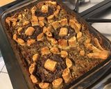Une image de l'étape 11 de Gratin aux deux pommes de terre,deux fromages et saucisses blanches.