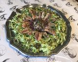 Une image de l'étape 7 de Salade de courgettes râpées aux sardines,oignon rouge et algues.