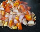 A picture of step 2 of Matar Paneer Masala.