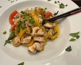 A picture of step 6 of Chicken and Thai Noodles.