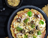 મલ્ટી ગ્રેન ભાખરી પિઝા(Multi Grain Bhakhari Pizza Recipe In Gujarati) રેસીપી સ્ટેપ3ફોટો
