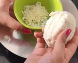 A picture of step 9 of Mozzarella cheese.