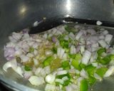 A picture of step 1 of Soybean veggies biryani.