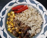 A picture of step 4 of A Hug in a bowl (vegetarian version of Ramen with Maggi).
