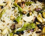 A picture of step 2 of Kashmiri pulao.