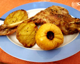 Foto del paso 6 de la receta: Lechal al horno con manzanas y patatas asadas