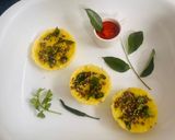 A picture of step 9 of Savory Muffins-Healthy Steamed Snacks With Red Pepper Garlic Chutney 🌶️❣️.