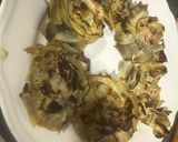 Foto del paso 5 de la receta: Flores de alcachofa con crujiente de jamón