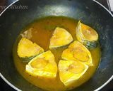 A picture of step 2 of Ilisher tel jhal recipe।.