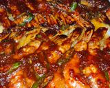 Foto langkah ke 4 dari resep Grilled Tiger Prawn - [Black Pepper & BBQ] Sauce (Oven).