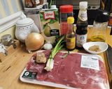 A picture of step 1 of Bulgogi Beef.