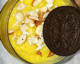 A picture of step 11 of Sesame and Oreo biscuit custard.