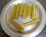 A picture of step 2 of Saragava Ni Shing Nu Lotwalu Shaak (Drumstick vegetable --- A Gujarati Delicacy).