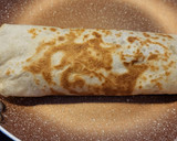 Foto del paso 4 de la receta: Tortita rellena de solomillo, aguacate y canónigos