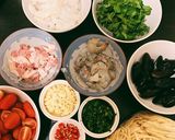Hình bước làm 1 của món Pasta hải sản