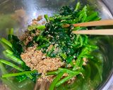 A picture of step 2 of Japanese Sweet Sesame Spinach.