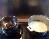 Une image de l'étape 1 de Petits flans pâtissiers sans croute aux chocolats de pâques.