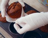 A picture of step 10 of Chocolate Muffins, Squash Cream Topping.