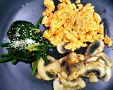 รูปขั้นตอนการทำที่ 1 ของ ไข่ข้นไข่กุ้งกับสาระพันวิตามิน #LowCarb #อาหารเช้า