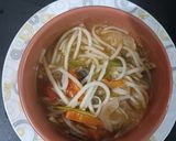 A picture of step 4 of Veg Thukpa Soup (my version).