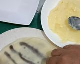 Foto langkah ke 9 dari resep Dadar Gulung Zebra Vla Milky Kurma.