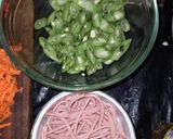 Foto del paso 1 de la receta: Arroz con verduras, carnes, mortadela y huevo