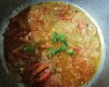 A picture of step 3 of Palak gosht.