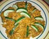 A picture of step 6 of Beans and yam porridge with cucumber.