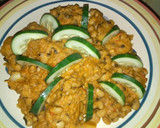 A picture of step 6 of Beans and yam porridge with cucumber.