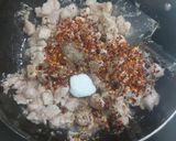 A picture of step 1 of Fajita chicken box pattice.