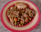 Foto del paso 15 de la receta: Alcauciles con guisantes, gambas y huevos