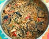 Foto del paso 4 de la receta: Arroz meloso de langostinos, verduras y trufa negra