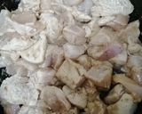 A picture of step 2 of Shashlik gravy with Rice.