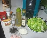 Foto del paso 1 de la receta: Ensalada de arroz con aceitunas y jamón york