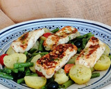 Foto del paso 11 de la receta: Ensalada templada de patata, judías y Halloumi