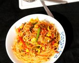 A picture of step 8 of Egg Chowmein.
