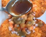 A picture of step 2 of Aloo tikki chaat.