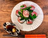 A picture of step 5 of Japanese Sashimi Roll.