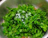 A picture of step 2 of Masoor Dal with Spinach.