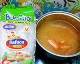 Hình bước làm 2 của món Bún bung dọc mùng