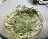 A picture of step 5 of Matcha and Red Bean Cupcakes with Matcha Buttercream Frosting.