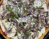 Foto del paso 5 de la receta: Pizza de calabaza y harina de garbanzo 🎃